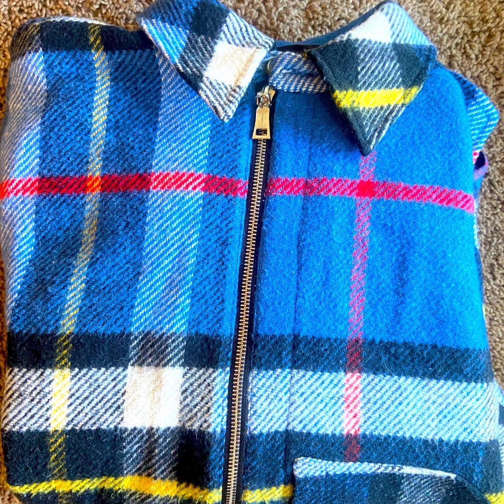 Hannelau Sweater jacket blue  flannel size Medium